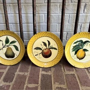 Set of 3 decorative fruit plates